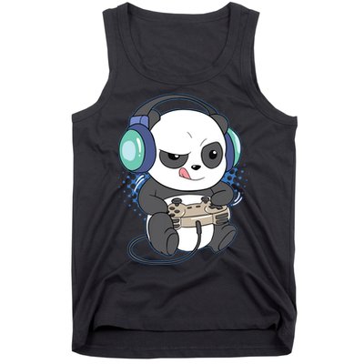 Cute Gaming Panda Video Game Computer Player Videogame PC Tank Top