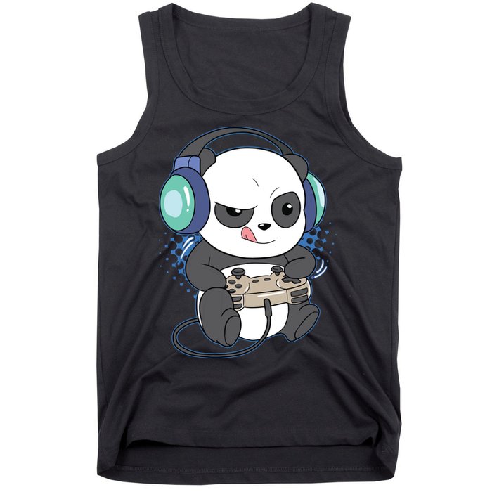 Cute Gaming Panda Video Game Computer Player Videogame PC Tank Top