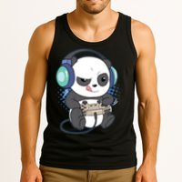 Cute Gaming Panda Video Game Computer Player Videogame PC Tank Top