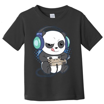 Cute Gaming Panda Video Game Computer Player Videogame PC Toddler T-Shirt