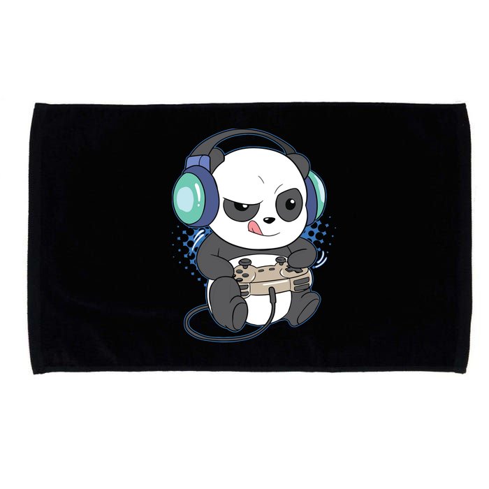 Cute Gaming Panda Video Game Computer Player Videogame PC Microfiber Hand Towel