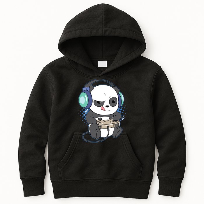 Cute Gaming Panda Video Game Computer Player Videogame PC Kids Hoodie