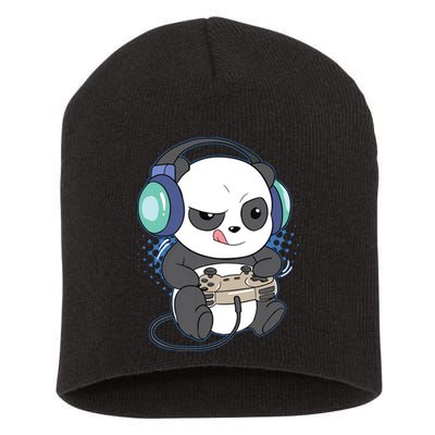 Cute Gaming Panda Video Game Computer Player Videogame PC Short Acrylic Beanie