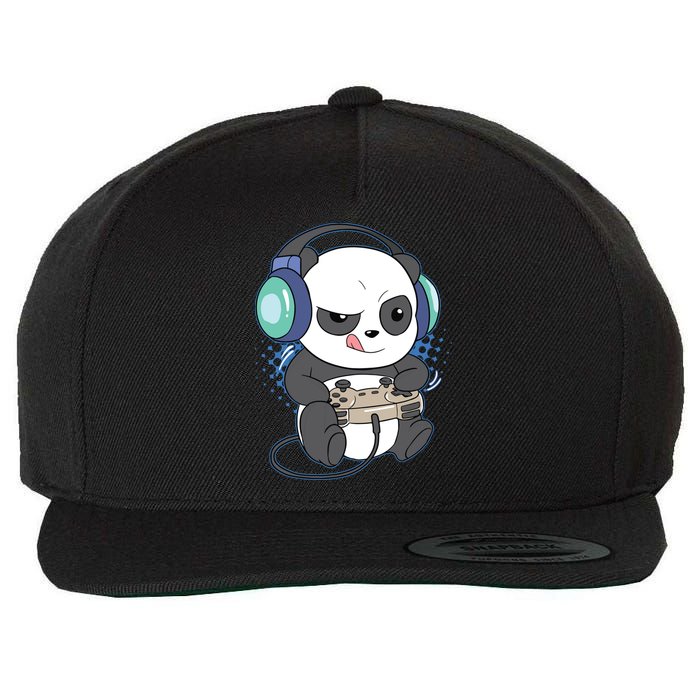 Cute Gaming Panda Video Game Computer Player Videogame PC Wool Snapback Cap