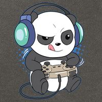 Cute Gaming Panda Video Game Computer Player Videogame PC Cotton Canvas Backpack