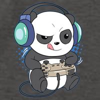 Cute Gaming Panda Video Game Computer Player Videogame PC Vector Backpack
