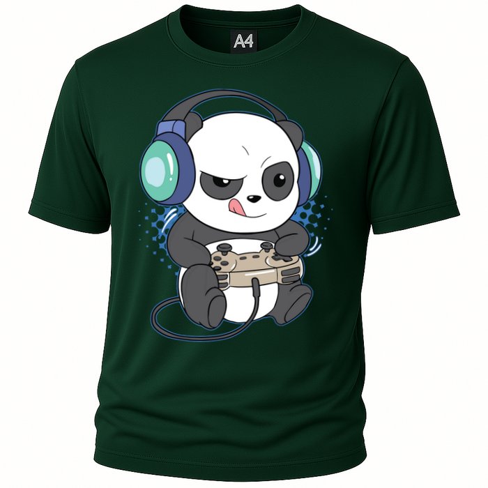 Cute Gaming Panda Video Game Computer Player Videogame PC Performance Shirt