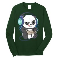 Cute Gaming Panda Video Game Computer Player Videogame PC Long Sleeve Shirt