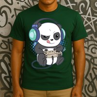 Cute Gaming Panda Video Game Computer Player Videogame PC T-Shirt