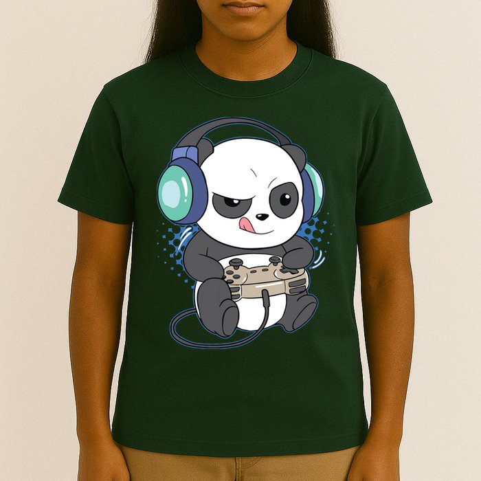 Cute Gaming Panda Video Game Computer Player Videogame PC T-Shirt