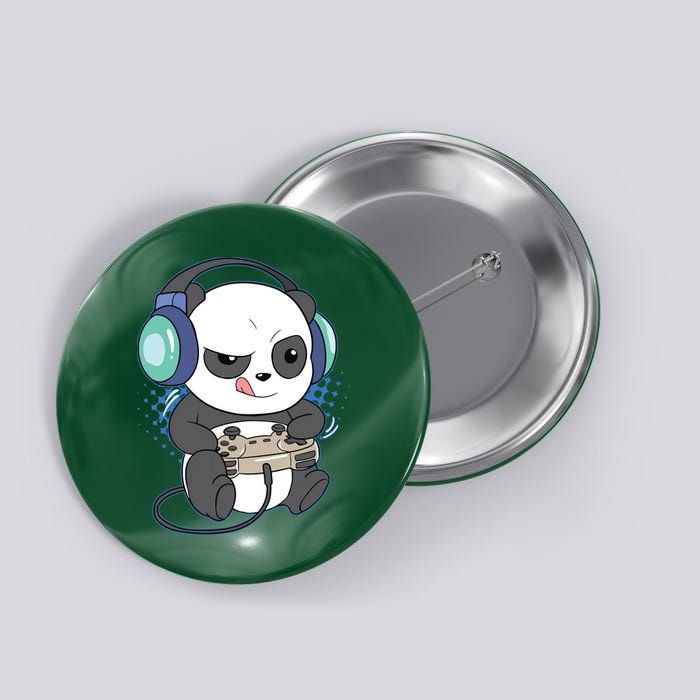 Cute Gaming Panda Video Game Computer Player Videogame PC Button