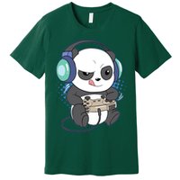 Cute Gaming Panda Video Game Computer Player Videogame PC Premium T-Shirt