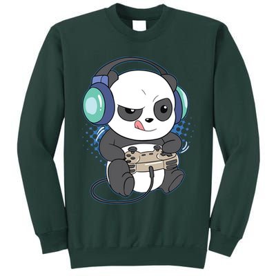 Cute Gaming Panda Video Game Computer Player Videogame PC Tall Sweatshirt