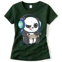 Cute Gaming Panda Video Game Computer Player Videogame PC Womens T-Shirt