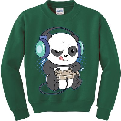 Cute Gaming Panda Video Game Computer Player Videogame PC Kids Sweatshirt