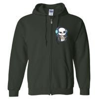 Cute Gaming Panda Video Game Computer Player Videogame PC Full Zip Hoodie