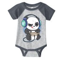 Cute Gaming Panda Video Game Computer Player Videogame PC Infant Baby Jersey Bodysuit