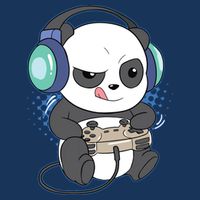 Cute Gaming Panda Video Game Computer Player Videogame PC Infant Baby Jersey Bodysuit