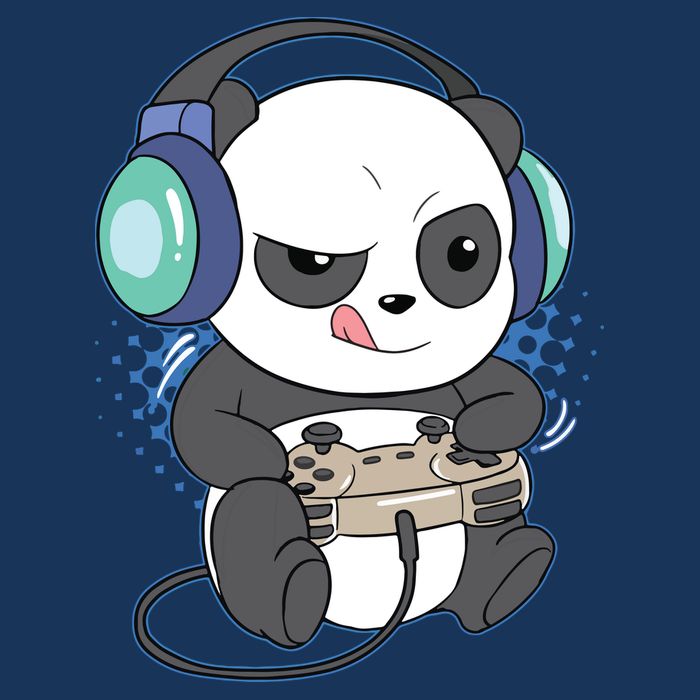 Cute Gaming Panda Video Game Computer Player Videogame PC Infant Baby Jersey Bodysuit