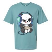 Cute Gaming Panda Video Game Computer Player Videogame PC Sueded Cloud Jersey T-Shirt