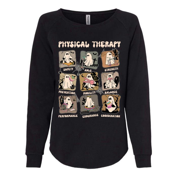 Cute Ghost Physical Therapy PT Physical Therapist Halloween Womens California Wash Sweatshirt