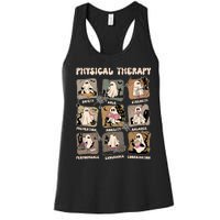 Cute Ghost Physical Therapy PT Physical Therapist Halloween Women's Racerback Tank