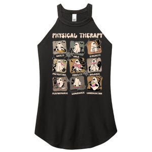 Cute Ghost Physical Therapy PT Physical Therapist Halloween Women's Perfect Tri Rocker Tank