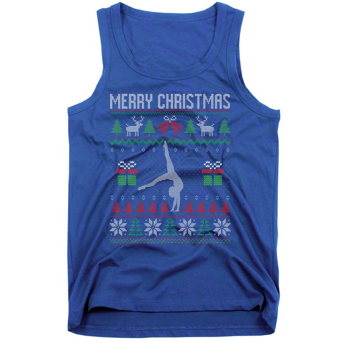 Christmas Gymnastics Player Gymnast Sport Lover Ugly Funny Tank Top