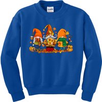 Cute Gnomes Pumpkin Fall Season Autumn Happy Thanksgiving Cute Gift Kids Sweatshirt