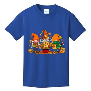 Cute Gnomes Pumpkin Fall Season Autumn Happy Thanksgiving Cute Gift Kids T-Shirt