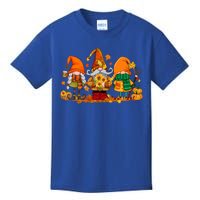 Cute Gnomes Pumpkin Fall Season Autumn Happy Thanksgiving Cute Gift Kids T-Shirt