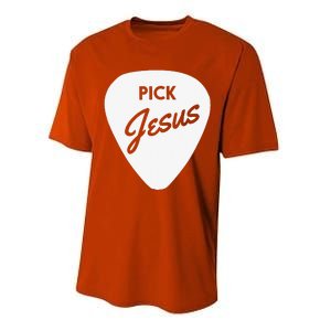 ChristianiTees Guitar Pick Jesus Performance Sprint T-Shirt