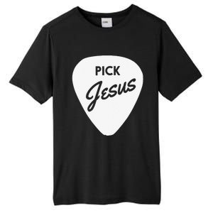 ChristianiTees Guitar Pick Jesus Tall Fusion ChromaSoft Performance T-Shirt