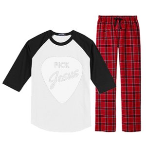 ChristianiTees Guitar Pick Jesus Raglan Sleeve Pajama Set