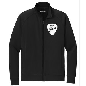 ChristianiTees Guitar Pick Jesus Stretch Full-Zip Cadet Jacket