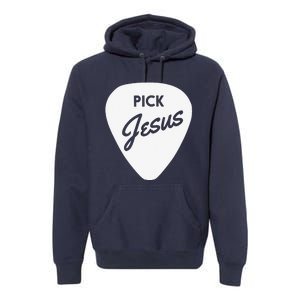 ChristianiTees Guitar Pick Jesus Premium Hoodie