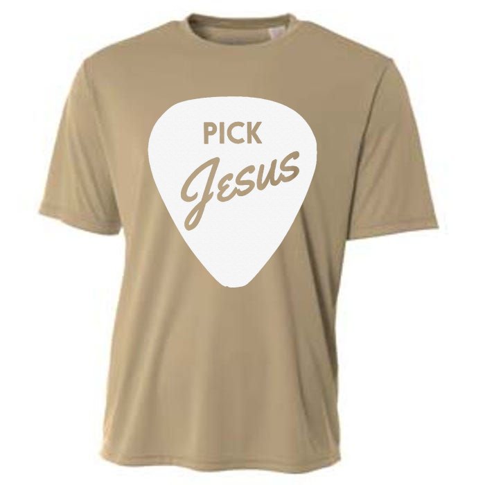 ChristianiTees Guitar Pick Jesus Cooling Performance Crew T-Shirt