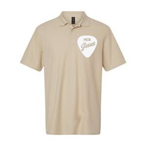 ChristianiTees Guitar Pick Jesus Softstyle Adult Sport Polo