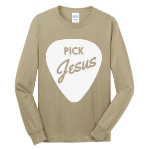 ChristianiTees Guitar Pick Jesus Tall Long Sleeve T-Shirt