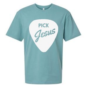 ChristianiTees Guitar Pick Jesus Sueded Cloud Jersey T-Shirt