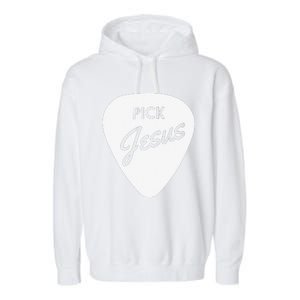 ChristianiTees Guitar Pick Jesus Garment-Dyed Fleece Hoodie