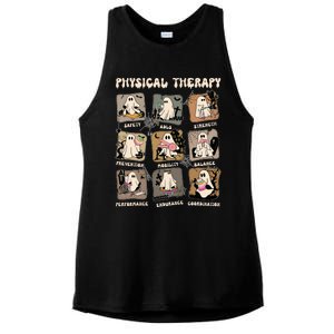 Cute Ghost Physical Therapy Pt Physical Therapist Halloween Ladies PosiCharge Tri-Blend Wicking Tank