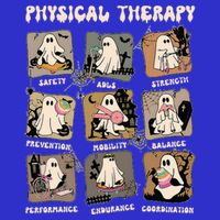 Cute Ghost Physical Therapy Pt Physical Therapist Halloween T-Shirt