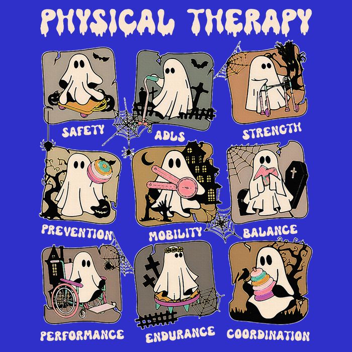 Cute Ghost Physical Therapy Pt Physical Therapist Halloween T-Shirt