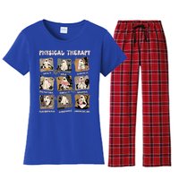 Cute Ghost Physical Therapy Pt Physical Therapist Halloween Women's Flannel Pajama Set