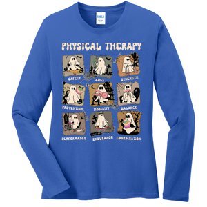 Cute Ghost Physical Therapy Pt Physical Therapist Halloween Ladies Long Sleeve Shirt