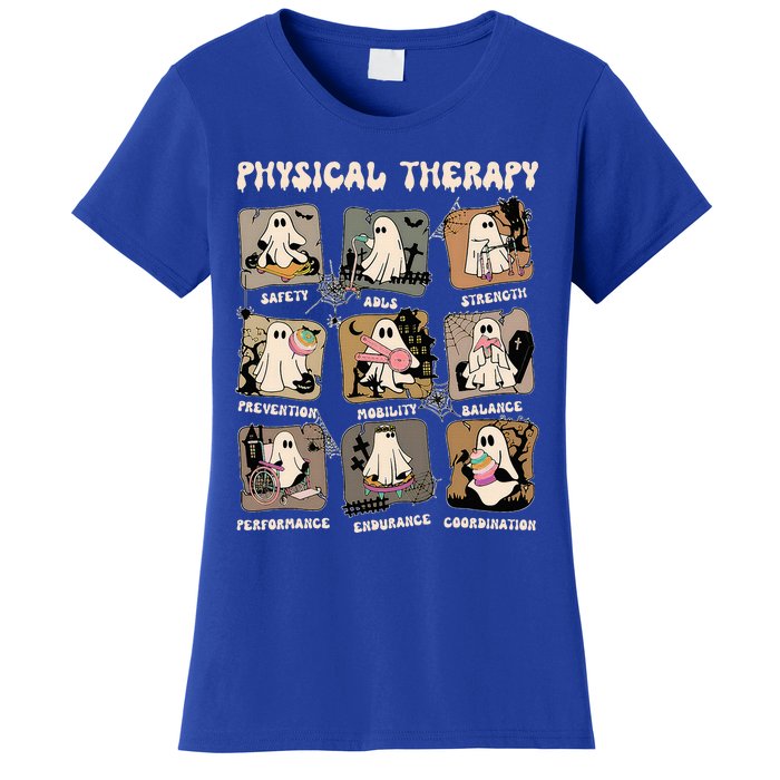 Cute Ghost Physical Therapy Pt Physical Therapist Halloween Women's T-Shirt