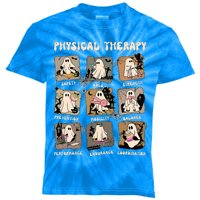 Cute Ghost Physical Therapy Pt Physical Therapist Halloween Kids Tie-Dye T-Shirt