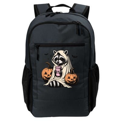 Cute Ghost Pumpkin Halloween Raccoon Costume Raccoon Lovers Daily Commute Backpack