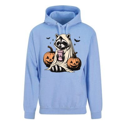 Cute Ghost Pumpkin Halloween Raccoon Costume Raccoon Lovers Unisex Surf Hoodie